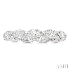 2 Ctw East-West Set Marquise Cut Diamond Eternity Wedding Band in 14K White Gold
