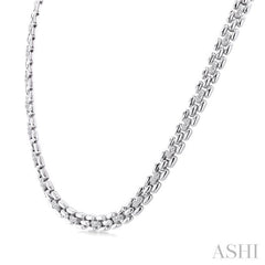 1/4 Ctw Bold Panther Link Round Cut Diamond Fashion Necklace in Sterling Silver