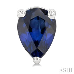 5X3 MM Pear Shape Sapphire Precious Stud Earrings in 14K White Gold