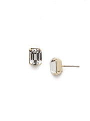 Mini Emerald Cut Stud Earrings