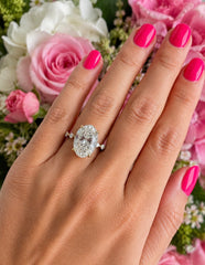 7ct Oval Lab Diamond Ring