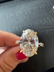 7ct Oval Lab Diamond Ring