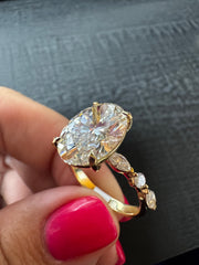 7ct Oval Lab Diamond Ring
