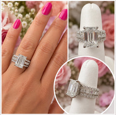 5.43ct Emerald Lab Diamond Ring