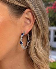 Diamond & Sapphire Hoops