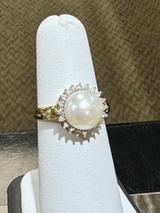 Pearl and Diamond ring